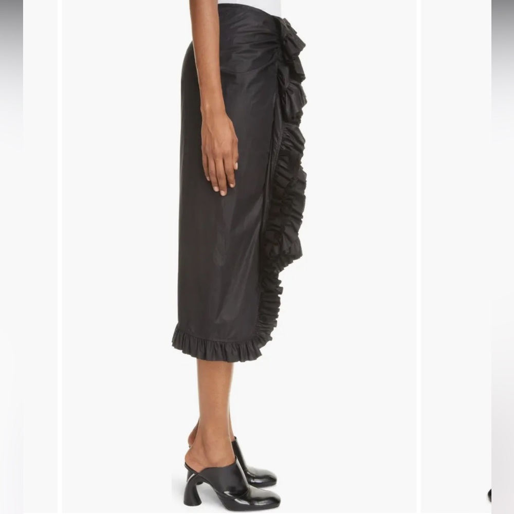 Dries Van Noten Ruffled Midi Black Skirt - Picture 7 of 16